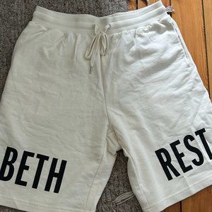 Bon Iver Beth/Rest White Sweatshort | Loungewear | Men's Shorts | Unisex Shorts